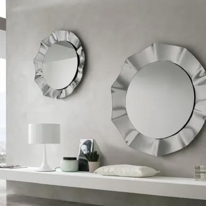 Specchio Osiride con cornice in vetro curvato di Target Point