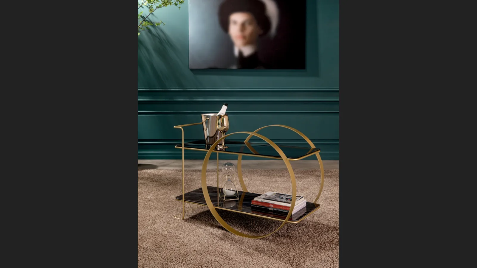 Tavolino carrello di design Venanzio di Tonin Casa