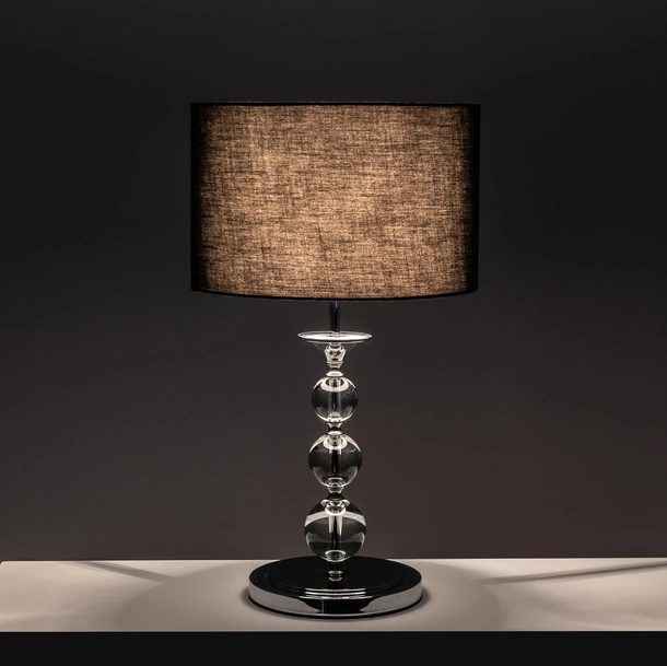 Lampada da tavolo Giuditta in plexiglass con paralume in tessuto di Stones