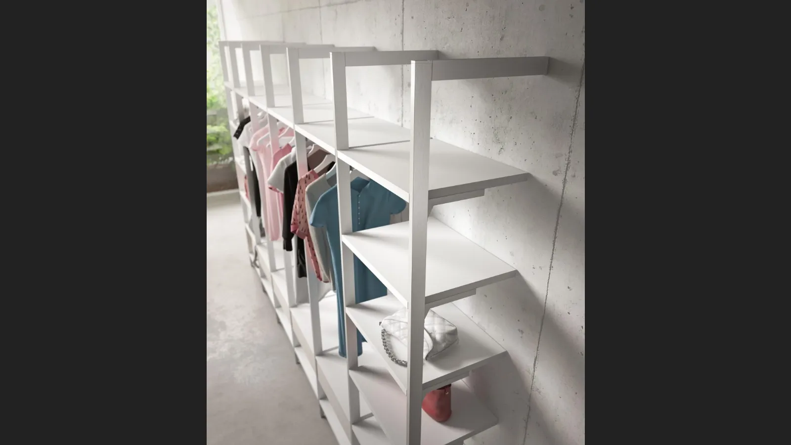 Cabina Armadio Pali Kalì finitura Bianco di Marka Total Living