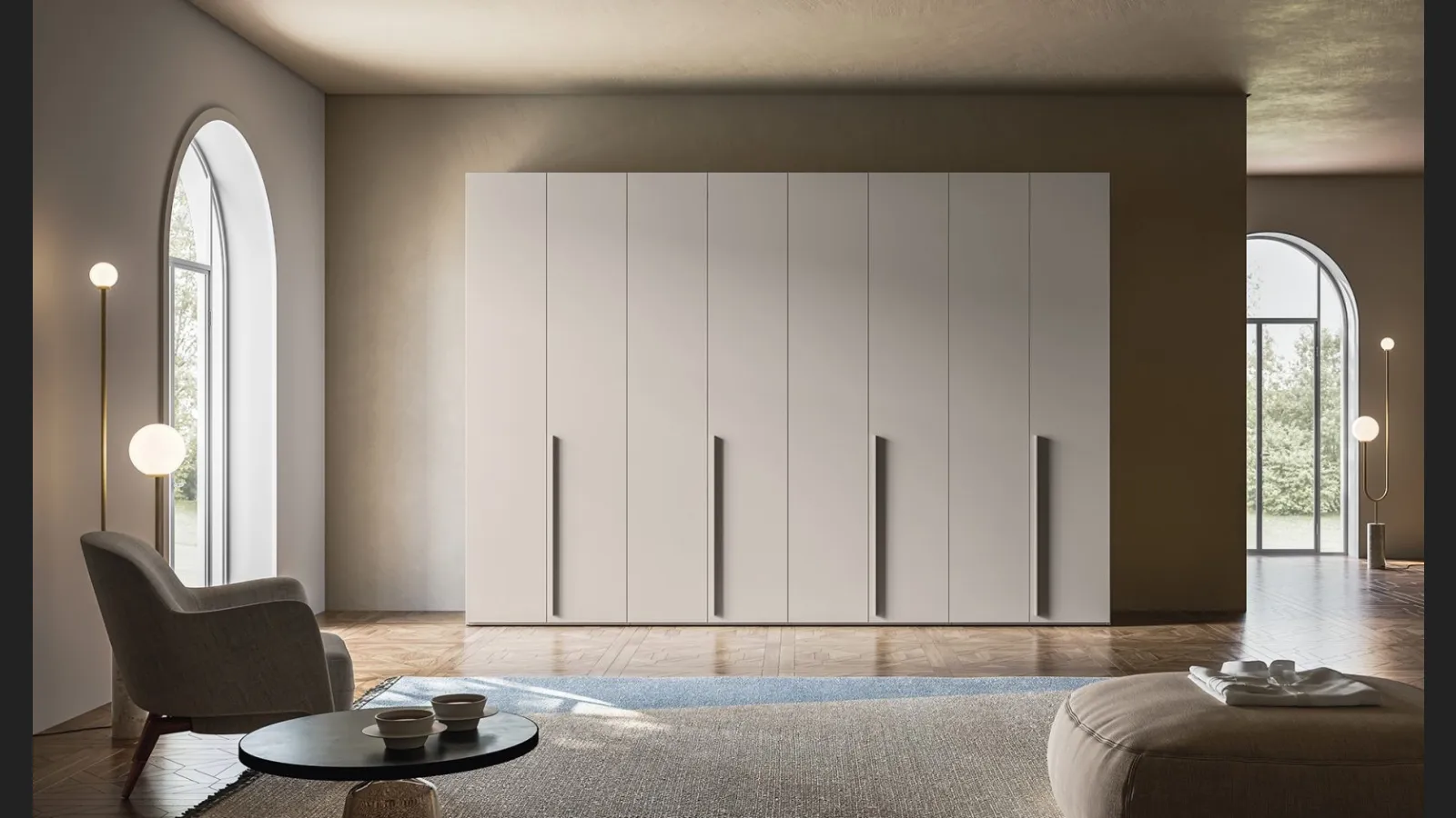 Armadio Battente Retta ZN02 finitura Nuvola di Marka Total Living