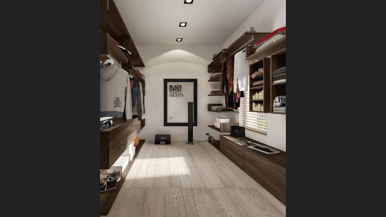 Cabina Armadio Combi RM101 finitura Forestal Dark di Marka Total Living