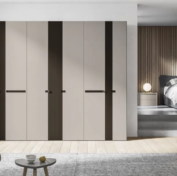 Armadio Battente Pop ZN13 finitura Nuvola e Bronzo di Marka Total Living