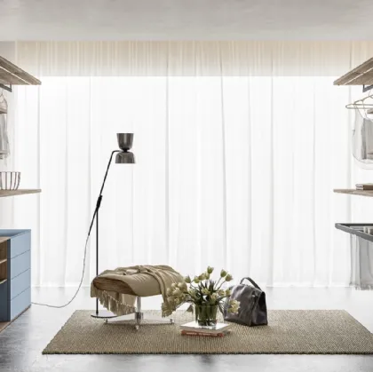 Cabina Armadio Vertiko ZN30 in laccato opaco Polvere e finitura Noce di Marka Total Living