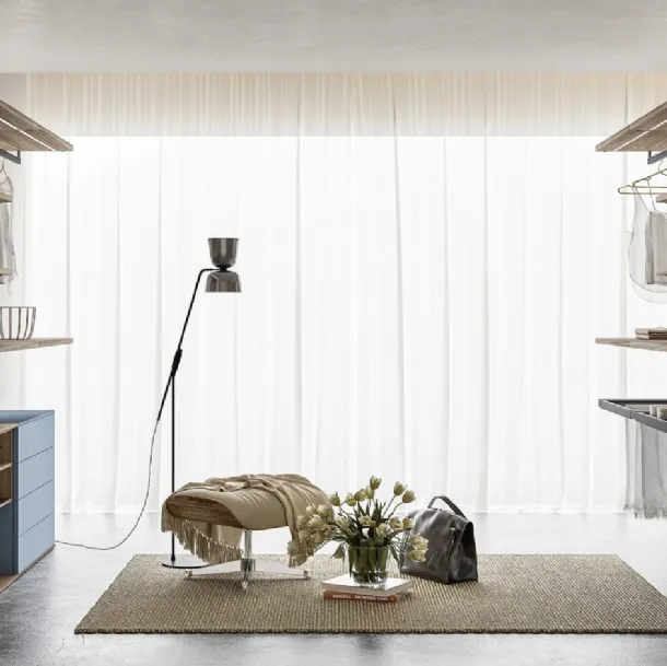 Cabina Armadio Vertiko ZN30 in laccato opaco Polvere e finitura Noce di Marka Total Living