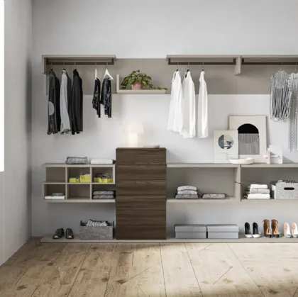 Cabina Armadio Combi ZN31 finitura Beige e Forestal Dark di Marka Total Living