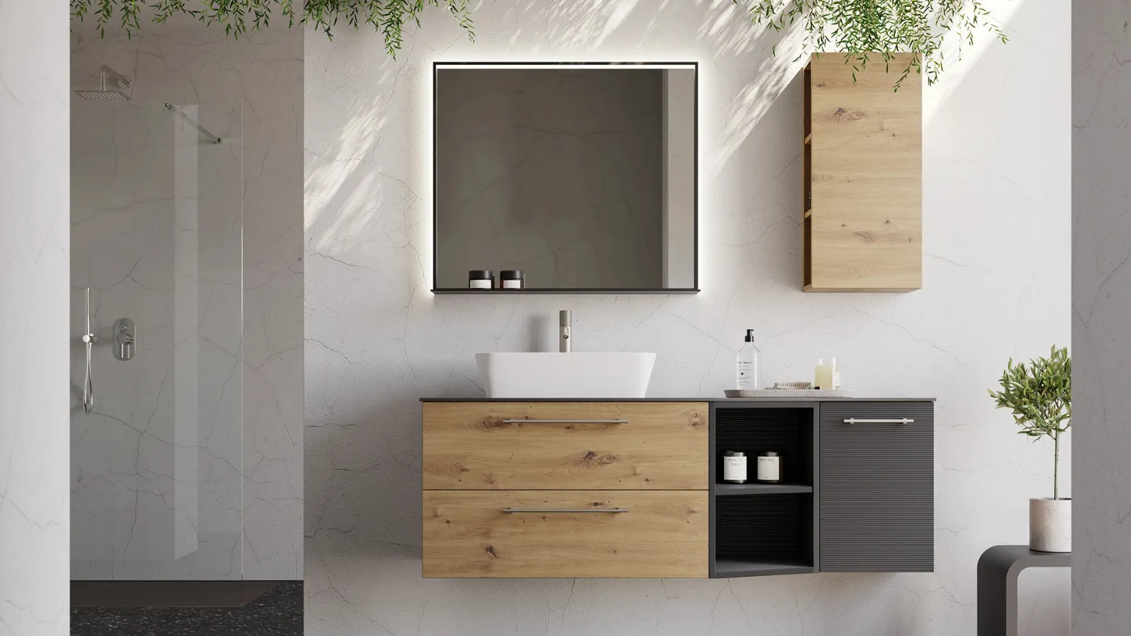 Mobile da Bagno sospeso New Smart NS14 di Arteba