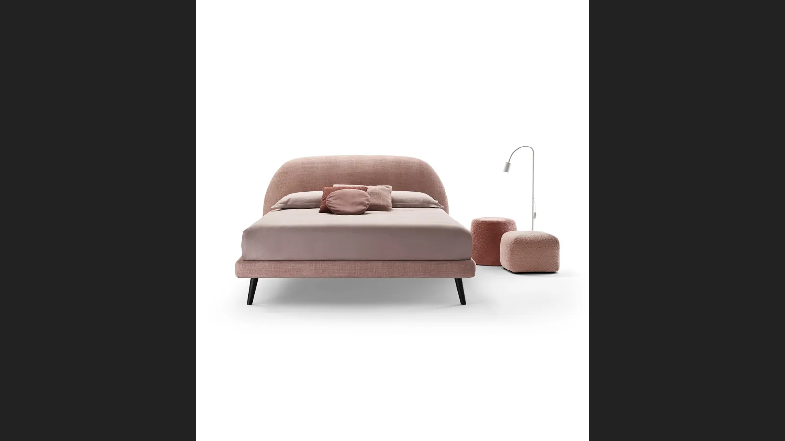 Letto in tessuto con testiera imbottita Calipso di Rosini Night