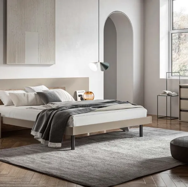Letto matrimoniale moderno con testiera Ravel GL 18 di Marka Total Living