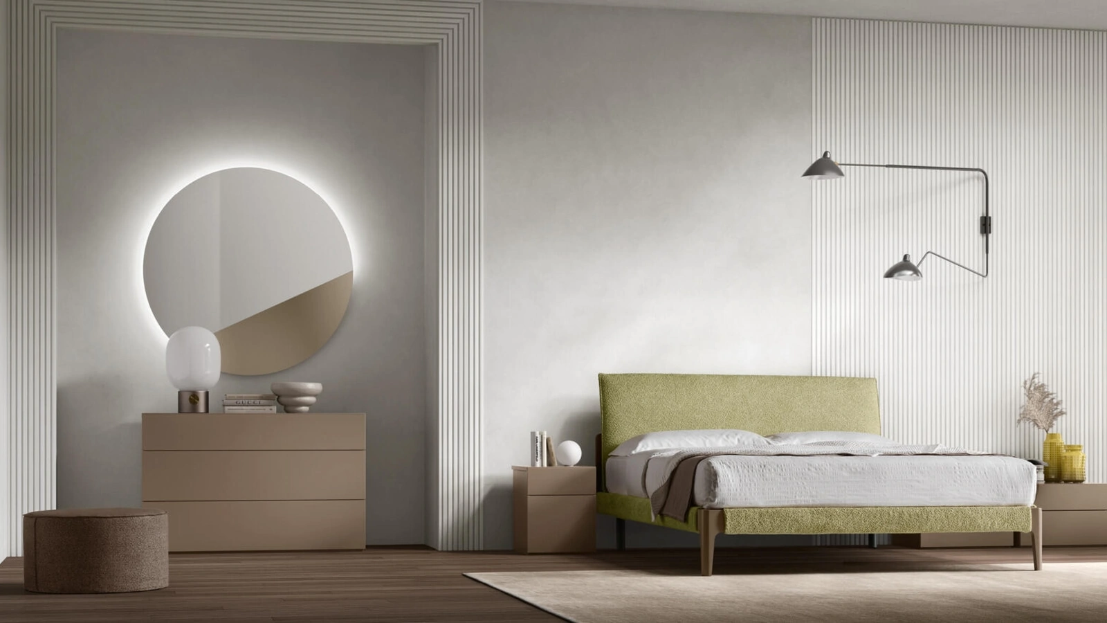 Letto imbottito Lena di Maronese
