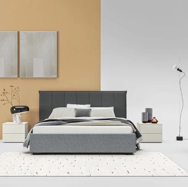 Letto in tessuto con testiera Sofia GL11 di Marka Total Living