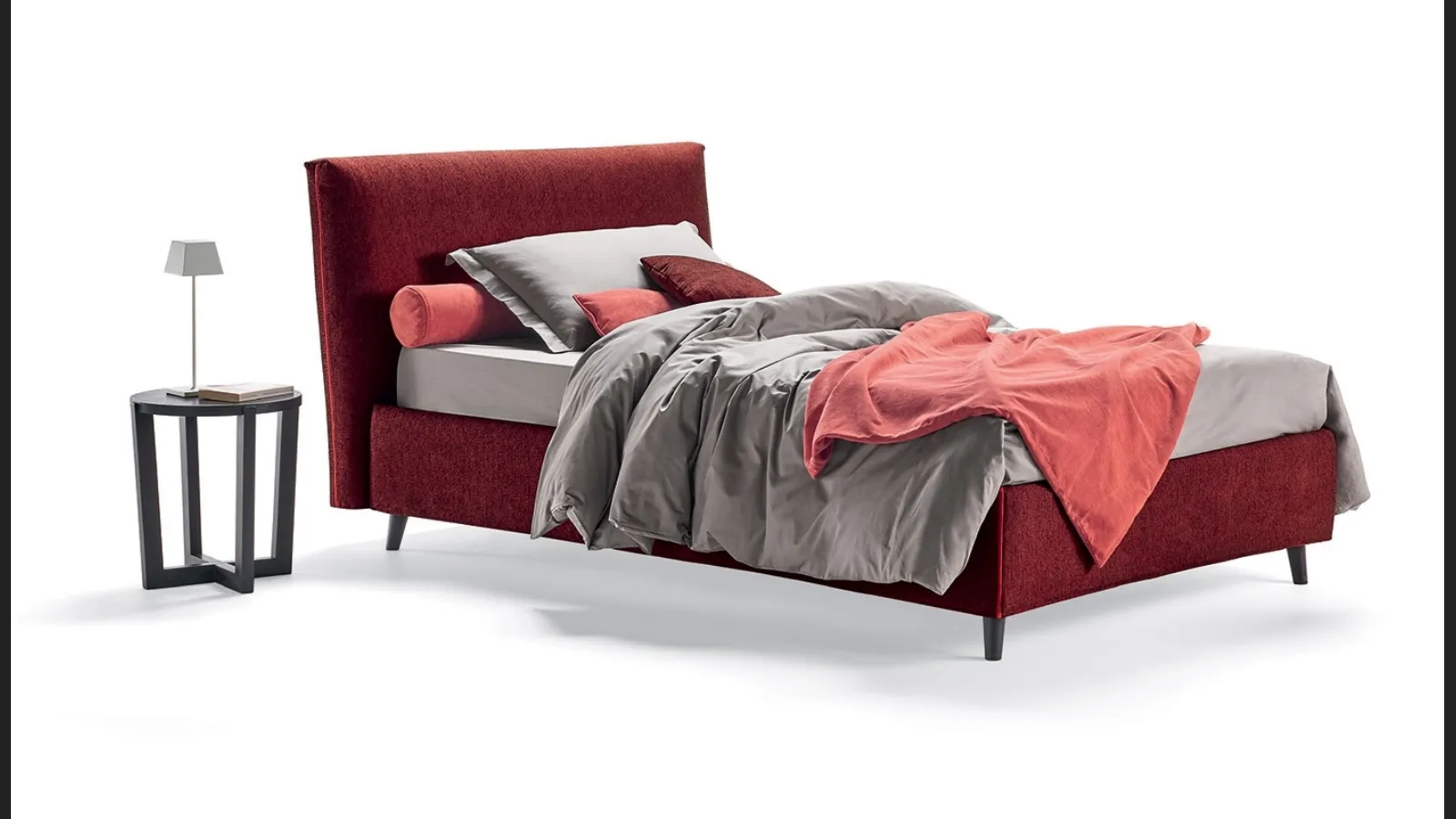 Letto singolo in tessuto Orione di Rosini Night