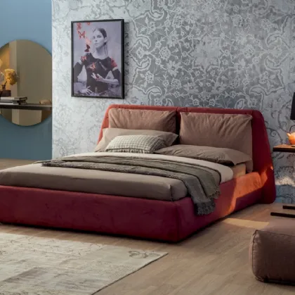 Letto matrimoniale in tessuto Dharma di Tonin Casa