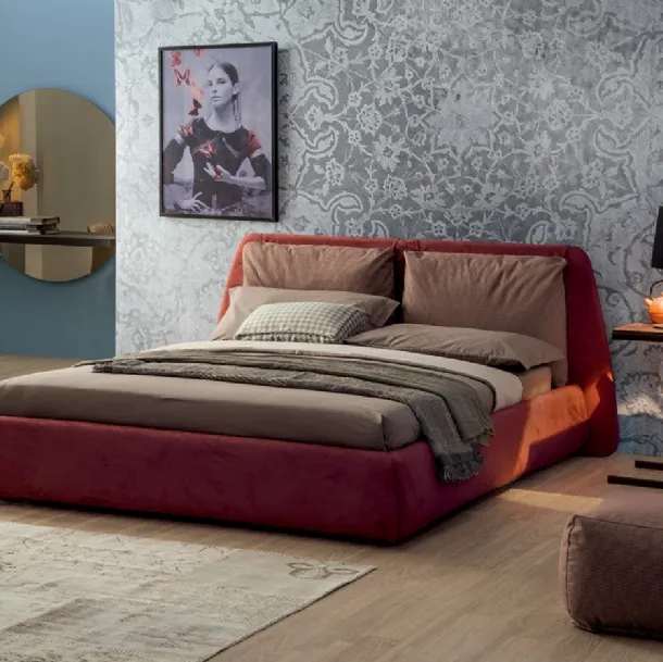 Letto matrimoniale in tessuto Dharma di Tonin Casa