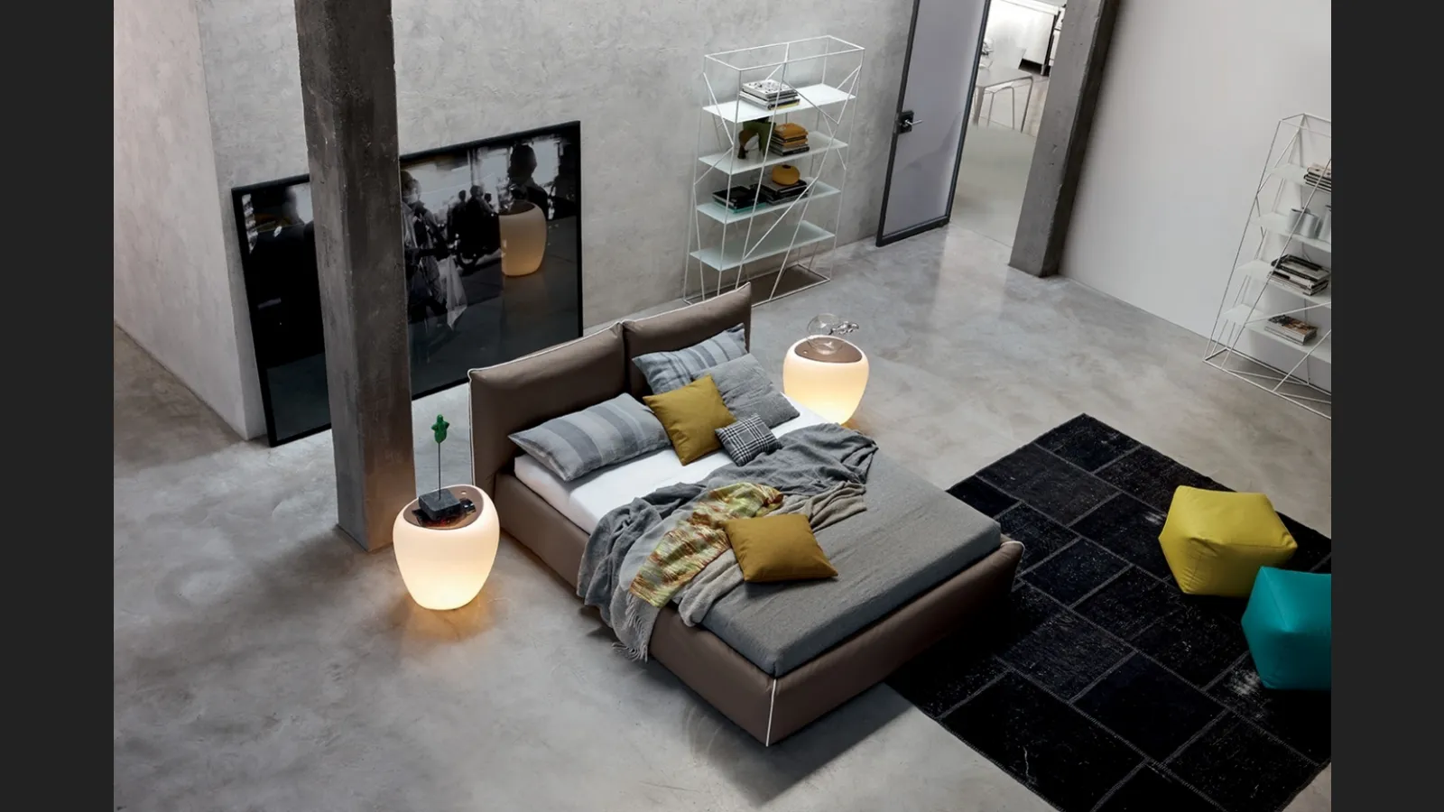 Letto Joy in tessuto imbottito di Tonin Casa