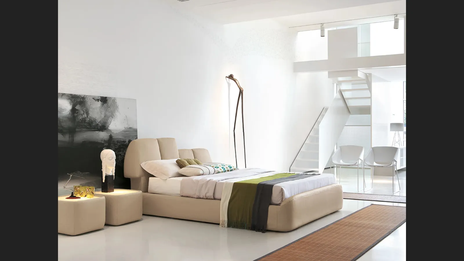Letto in tessuto imbottito Tuny Tonin Casa