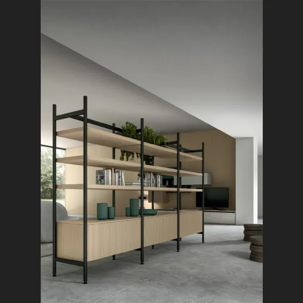 Libreria divisoria Living Glass di Arredo3