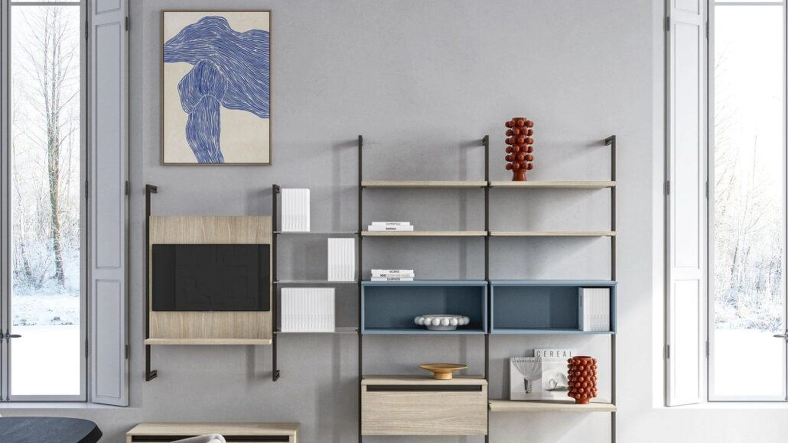 Libreria a muro Konca M34 di Marka Total Living