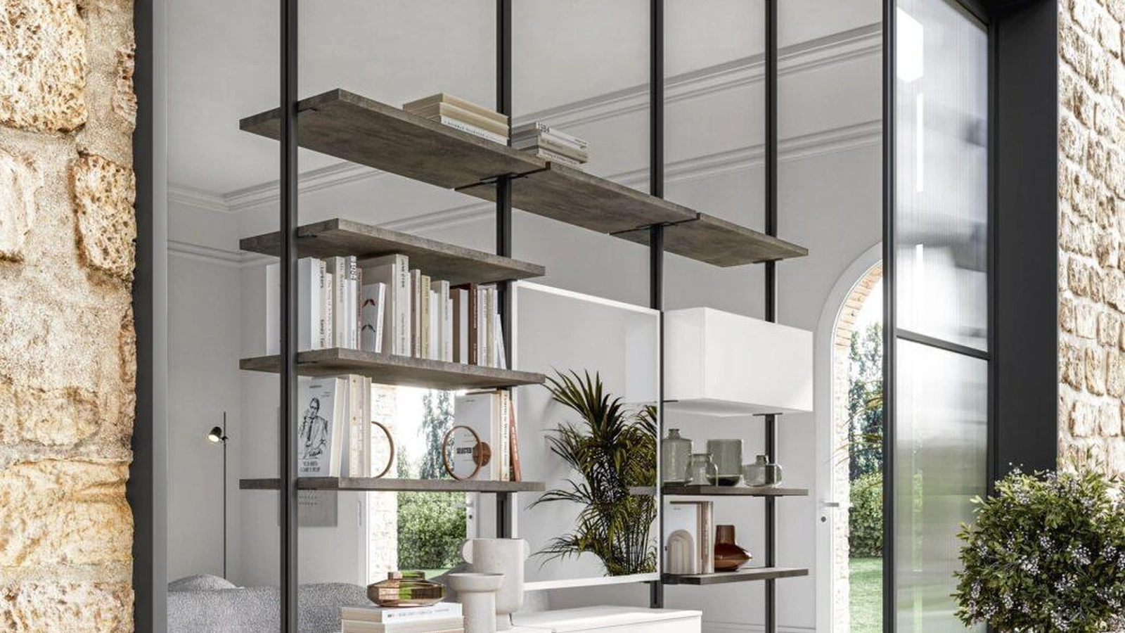 Libreria componibile divisoria Konca M56 di Marka Total Living