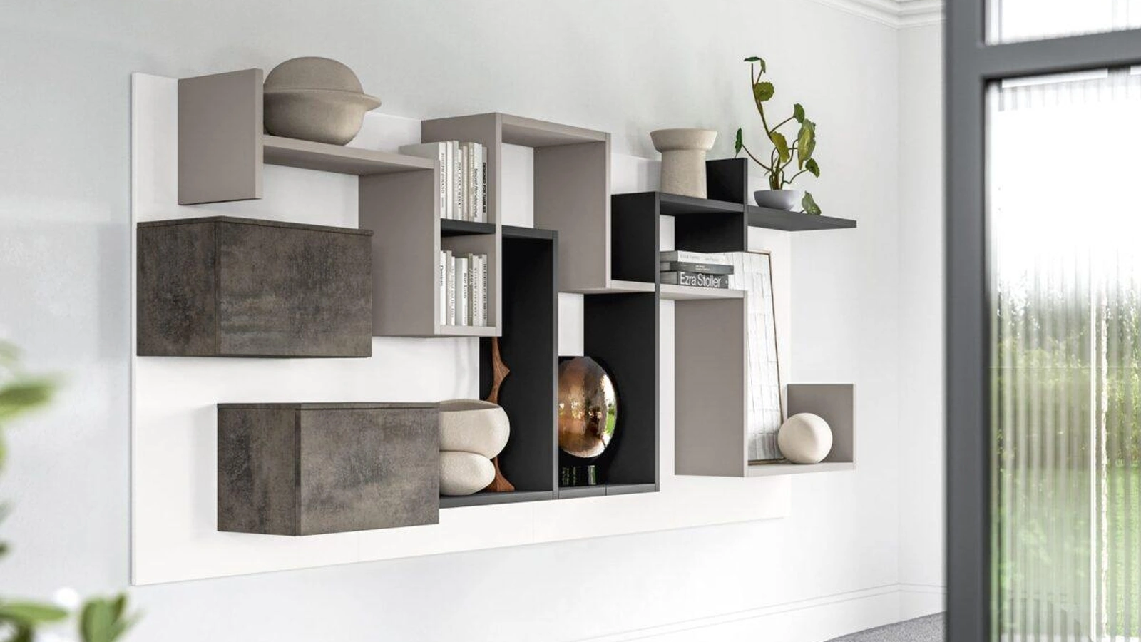 Libreria sospesa Liberty M55 di Marka Total Living