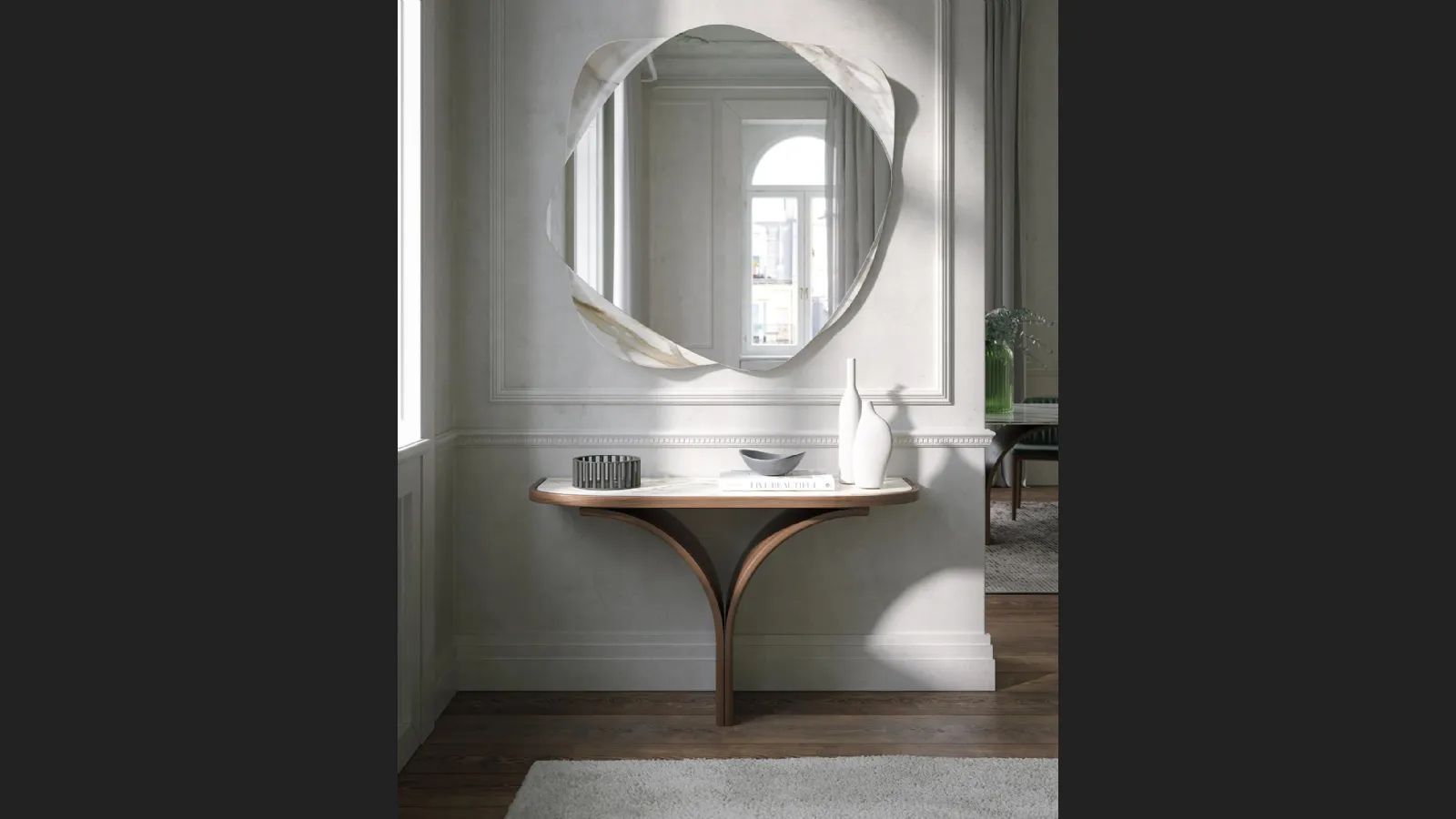 Mobile ingresso Arco in gres e legno di Tonin Casa