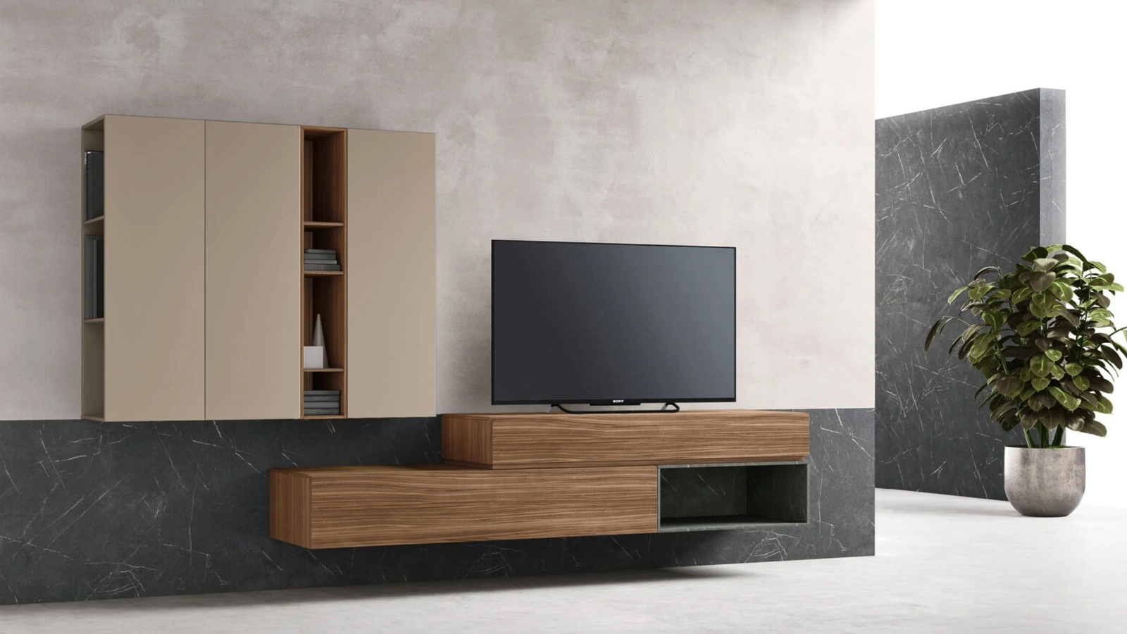 Mobile Porta Tv sospeso sm2352 di Maronese