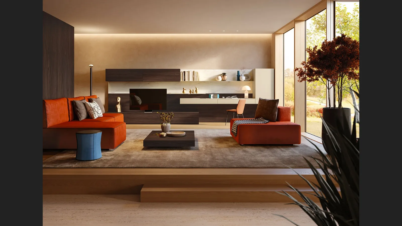 Parete Attrezzata Living LV714 di Giessegi
