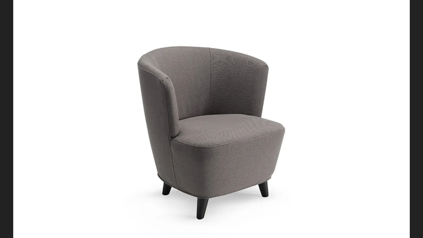 Poltroncina in tessuto con piedini in legno Flora di Rosini Night