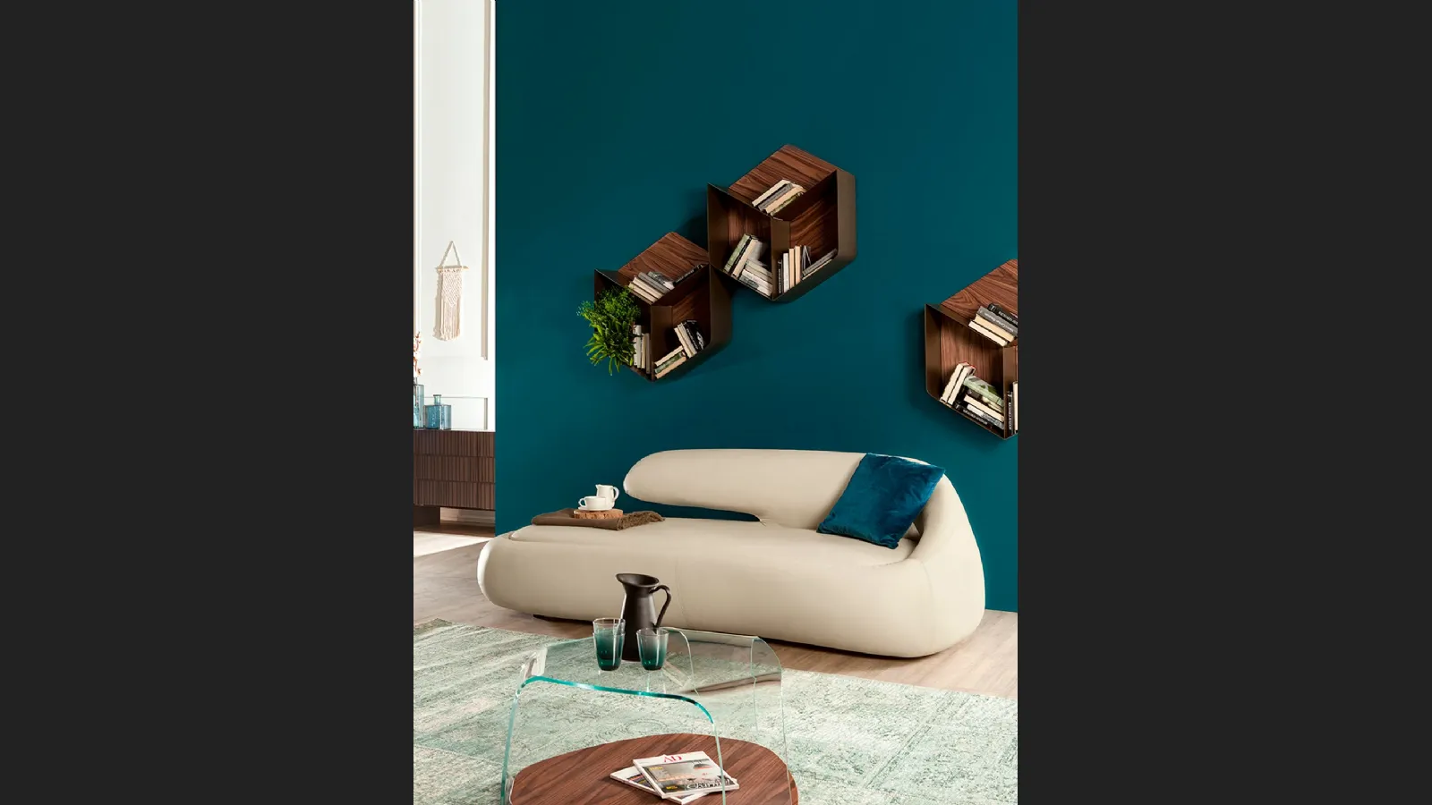 Divano lineare di design Duny di Tonin Casa