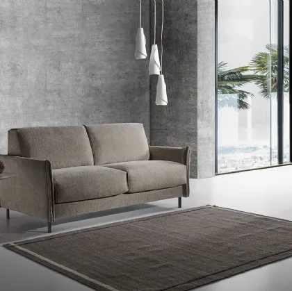 Divano Letto lineare in tessuto Reed di Excò