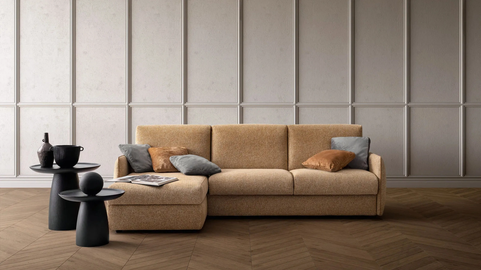 Divano Letto con penisola Wonder di Samoa