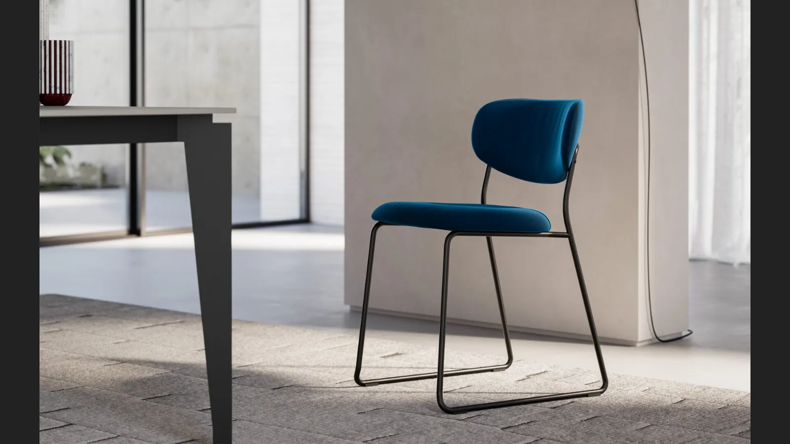 Sedia Lea in velluto di Arredo3