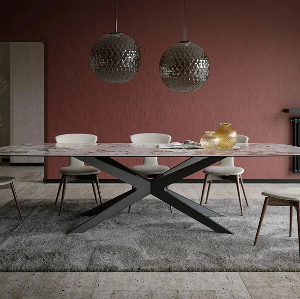Tavolo Blade in gres porcellanato di Tonin Casa