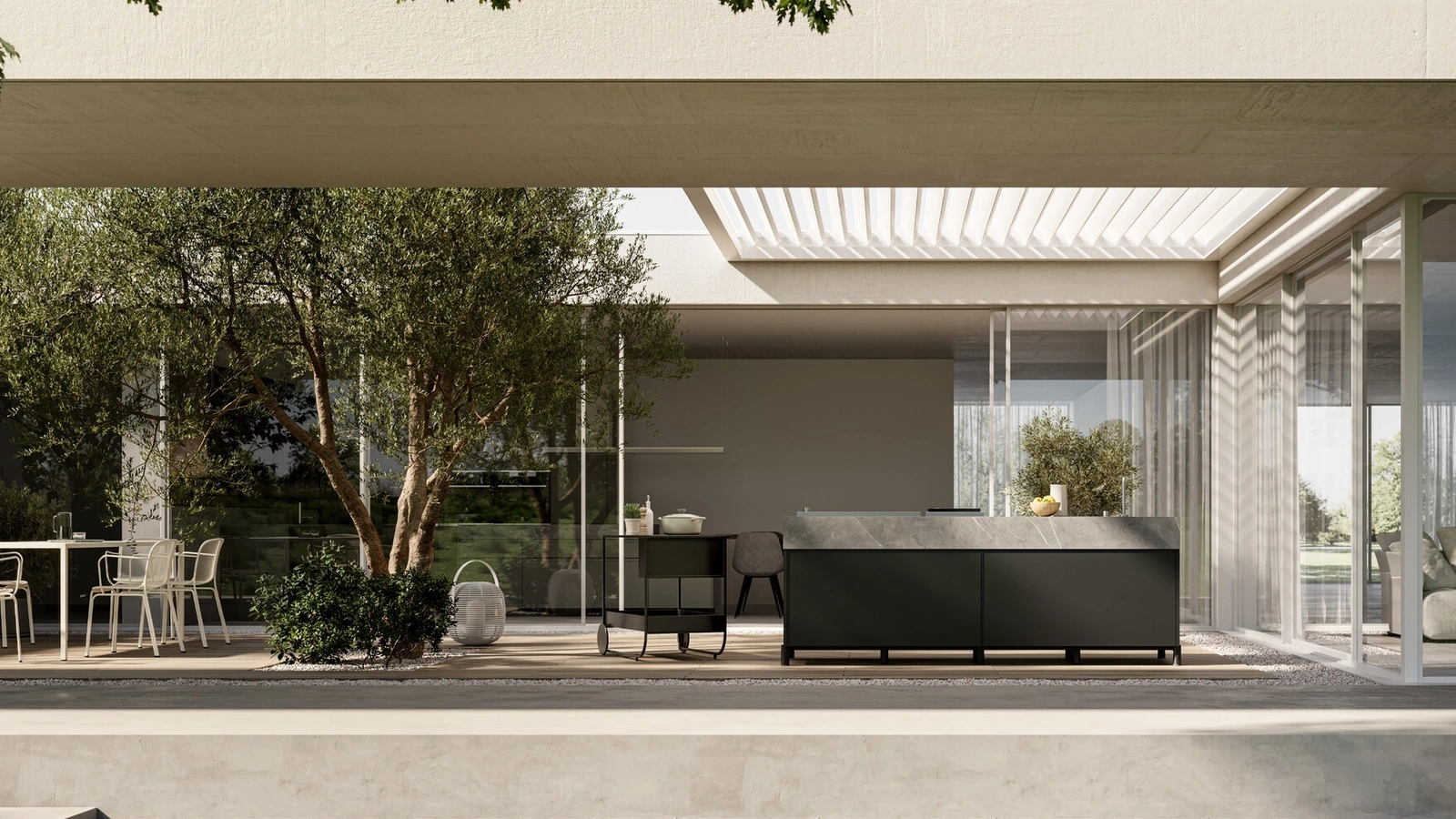 Cucina Moderna per esterno in alluminio Aura 03 di Arredo3