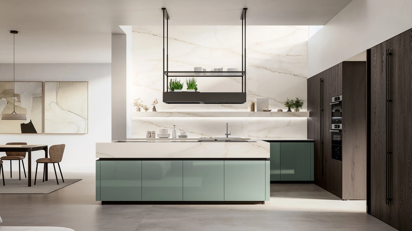 Cucina Moderna con isola Time 02 di Arredo3